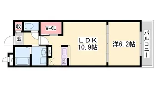 グランド・サン・フローラM【1階】の間取り
