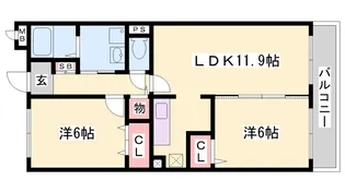 エテルノ・スクウェア【303号室】の間取り