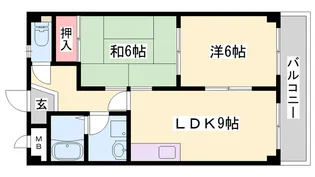 西明石ガーデンハイツ【3階】の間取り