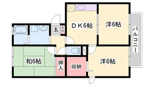 ドミール北開地【1階】の間取り