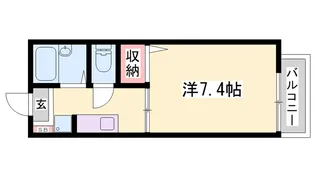 ハイツフラーリシュⅡ【107号室】の間取り