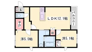 セルラス・へーベル【103号室】の間取り