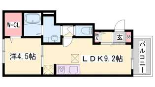 プティト フェルム【1階】の間取り
