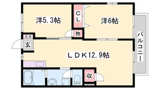 フレールカーサ【203号室】の間取り