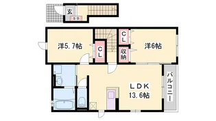 フレグランスリッチⅢ【203号室】の間取り