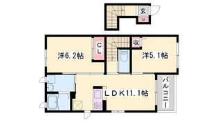 レジデンス永尾M【201号室】の間取り