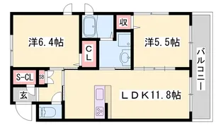 シャーメゾンきた【301号室】の間取り