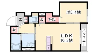 エイトヒル八木【105号室】の間取り