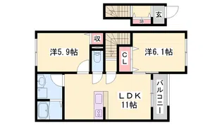コンフォーティア【203号室】の間取り