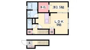 クレセント【202号室】の間取り