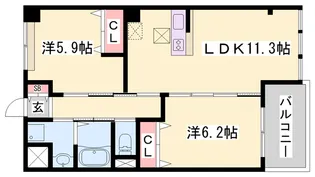 アーバンプレイス大久保【302号室】の間取り