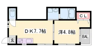 ハイツウエストⅢ【201号室】の間取り