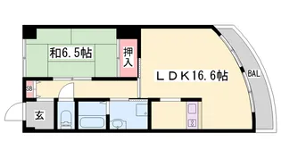 プレジオ滝野【202号室】の間取り