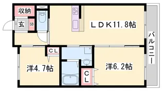 フェリーチェ【302号室】の間取り