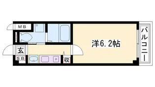カーサ王塚台【206号室】の間取り