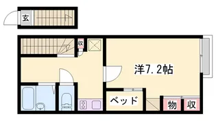 レオパレスヴェルデ【206号室】の間取り