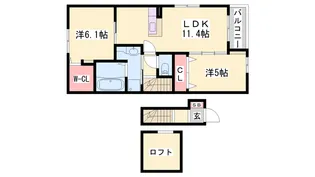 サージェ林Ⅱ【203号室】の間取り