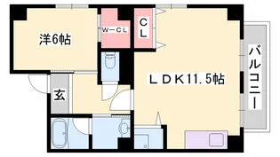 ハイツ森友【502号室】の間取り