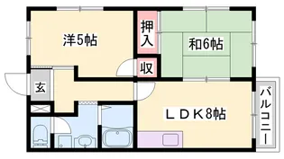 ビーチウォーク・アネックス【203号室】の間取り