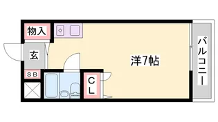 西明石ヤングパレスⅡ【404号室】の間取り