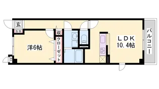 クイーンズコートF【2階】の間取り
