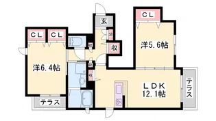 Sun HILLS廣野【1階】の間取り