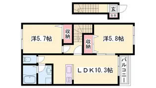 フェリチタ—レ【203号室】の間取り