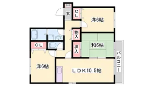 アルパポンテ二番館【206号室】の間取り