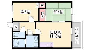 パークハイツ【2階】の間取り