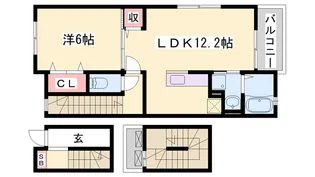 ブラウニー静徳Ⅱ【301号室】の間取り