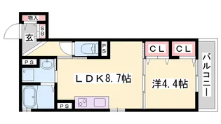LaLa錦が丘【2階】の間取り