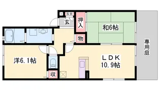 パセオ西明石【202号室】の間取り