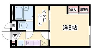 レオパレスMelodyⅠ【203号室】の間取り