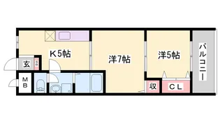 アーバンリバブル【307号室】の間取り