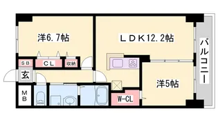 ヒルズ赤羽【203号室】の間取り