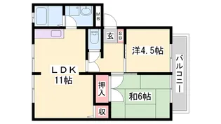 ユー・ドミール【1階】の間取り