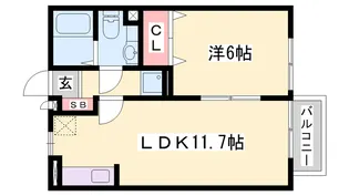 パルティーダイースト【205号室】の間取り