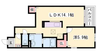 ディアコート二見Ⅰ【1階】の間取り