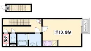 パインルージュ南貴崎【204号室】の間取り