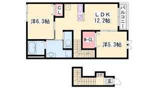 シャインダース【2階】の間取り