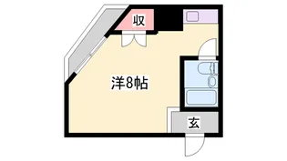 ヴィーグル学院前【208号室】の間取り