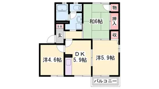アイクスコートL【228号室】の間取り