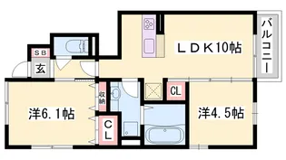 パークハイム六番館【103号室】の間取り