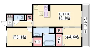 ルエスト ラメールⅡ【3階】の間取り
