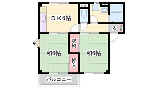 フラワーヒルズ【1階】の間取り