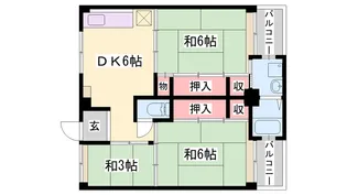 ビレッジハウス野村2【305号室】の間取り