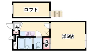 レオパレスリバーサイド播磨【205号室】の間取り