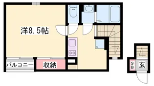 クレイノ合【203号室】の間取り