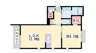 シャーメゾンアルフラット【201号室】の間取り