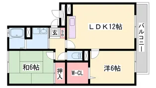 2LDKの間取り画像